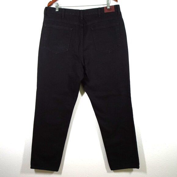 LL Bean Denim Jeans Men's Size 38x32 Black Cotton Classic Fit - Picture 5 of 9